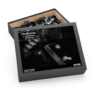 Hutter Discovers Count Orlok's Coffin Puzzle Nosferatu 1922 Collectible 500-Piece Dracula's Legacy Series Gothic Horror Puzzle