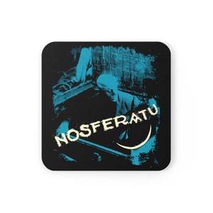 Nosferatu 1922 Silent Film Dracula Coaster Blue Set image 1