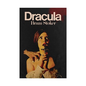 Dracula by Bram Stoker Arrow Book Dracula 1970s Cover Recreation Poster
