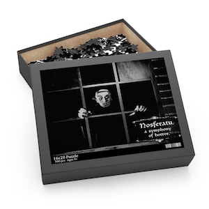 Count Orlok Stalking Through the Window Puzzle Nosferatu 1922 Collectible 500-Piece Dracula&#39;s Legacy Series Gothic Horror Puzzle