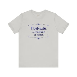 Nosferatu 1922 Horrorsymphonie American Version Movie Eröffnung Credit T-Shirt Gothic Horrorfilm Reproduktion Shirt