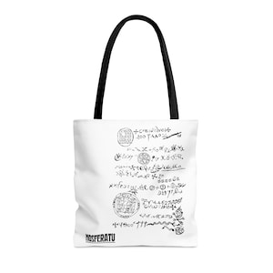 Nosferatu 1922 Occultist Black and White Tote Bag Knock Orlok Contract Gothic Horror Film Design