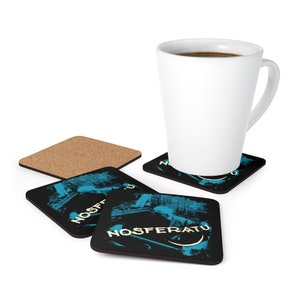 Nosferatu 1922 Silent Film Dracula Coaster Blue Set image 4