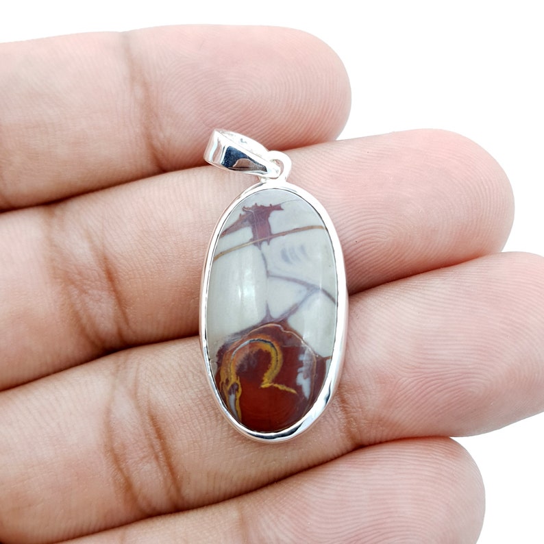 Argentium Silver Wire Red Jasper Gemstone Necklace Stunning Red Jasper Gemstone Wire Wrapped Pendant Handcrafted Pendant Made in the USA