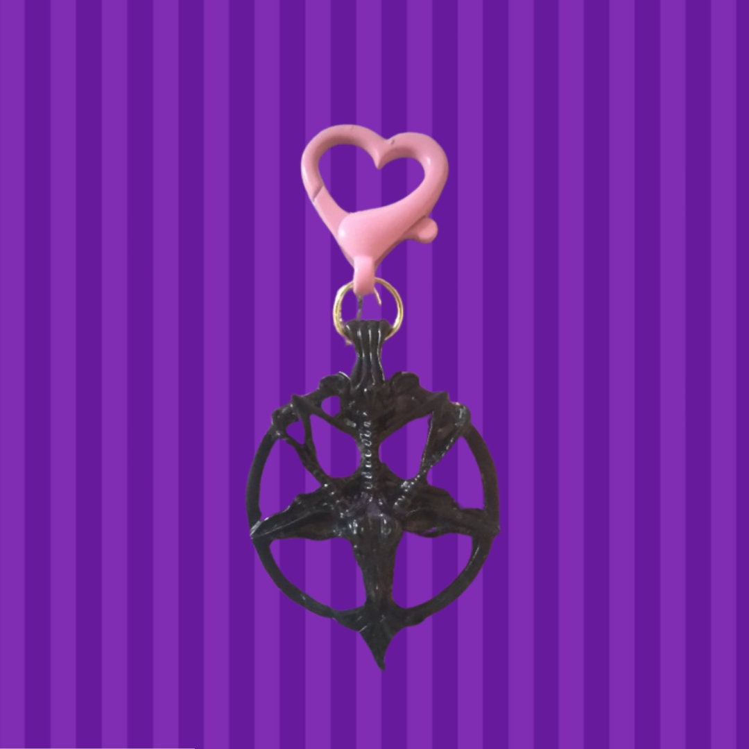 Cute Goth Goat Satan Keychain, Dark Art , Pastel Jewelry Accessorie Etsy