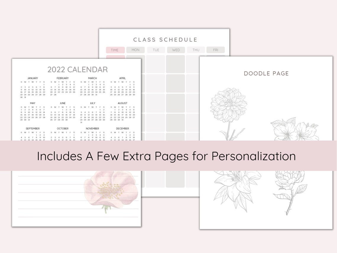 Middle School Student Planner Study Planner Homework - Etsy