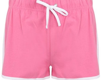 Women's Retro shorts with contrast binding and draw cord