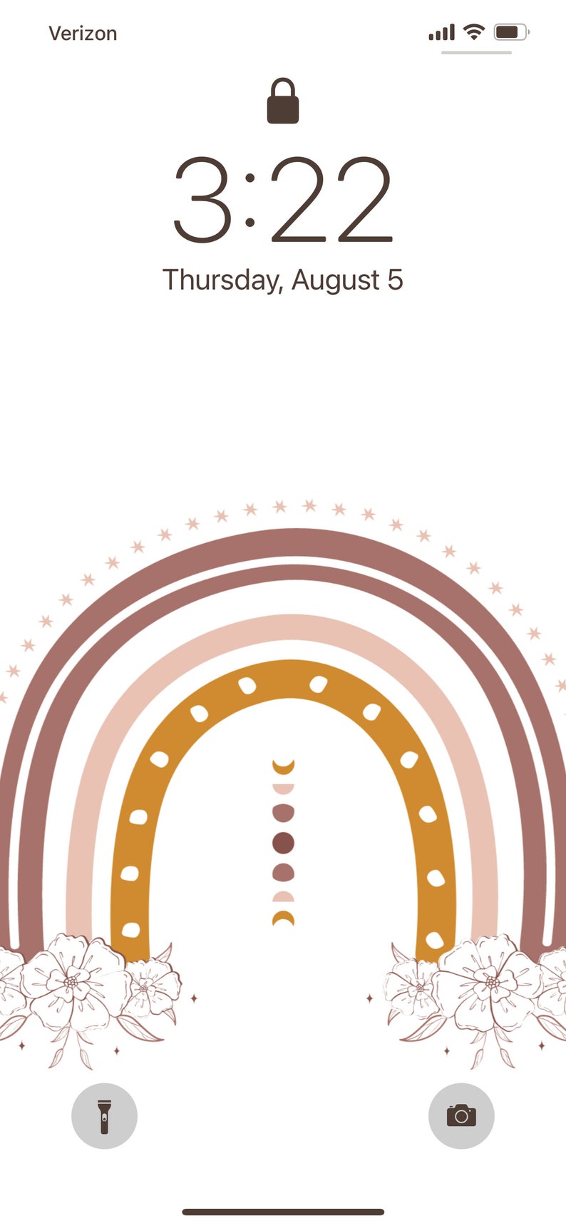 Boho Rainbow Phone Wallpaper Etsy