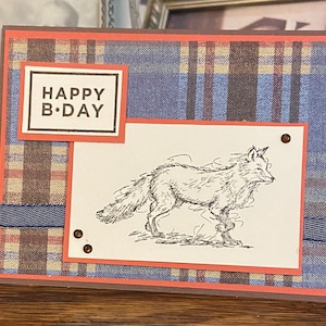 Carte d'anniversaire mignonne de renard