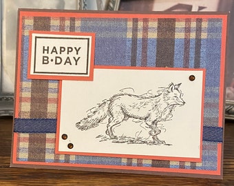 Carte d'anniversaire mignonne de renard