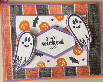 ¡Abucheo! Tarjeta de Halloween hecha a mano