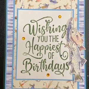 Tarjeta de cumpleaños del pescador