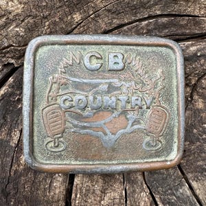 Vintage CB belt buckle, vintage CB Country belt buckle, Vintage 70’s