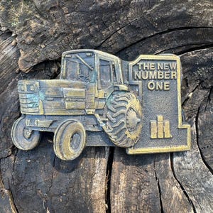 Vintage Tractor brass  belt buckle
