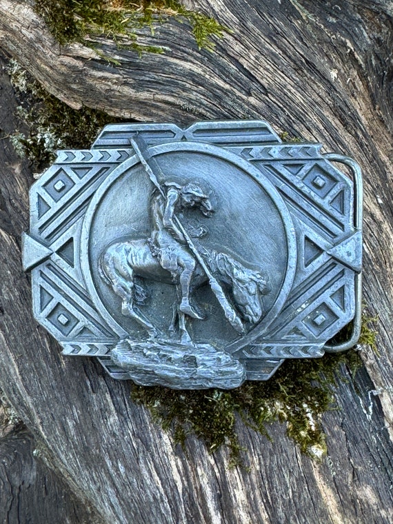 Vintage Native American belt buckle, Vintage End … - image 1