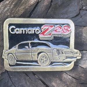 Vintage Camaro Z28 brass belt buckle