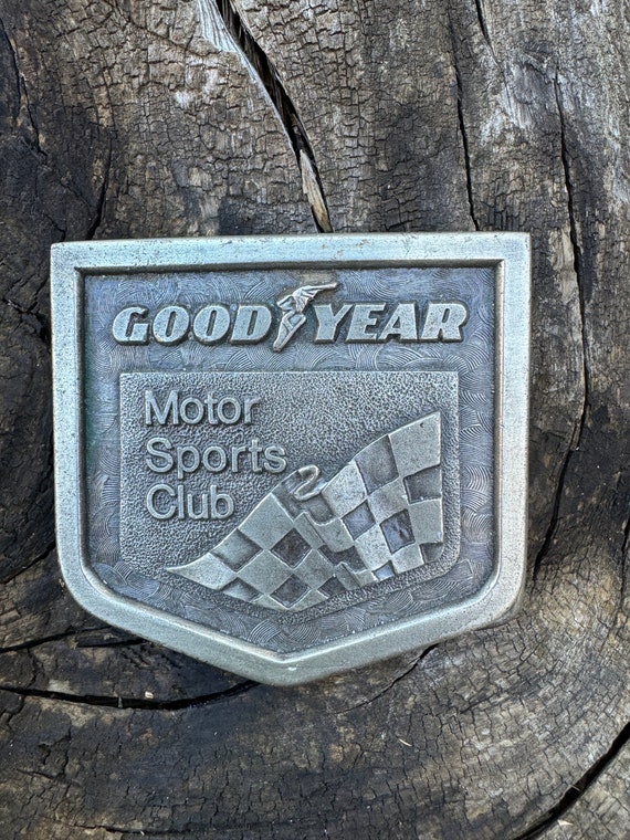 Vintage Good year motor sports club belt buckle