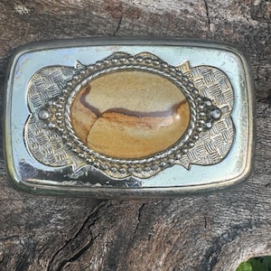 Vintage belt buckle with  stone