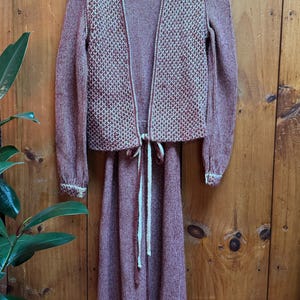 Vintage 70s sweater dress, wool sweater dress