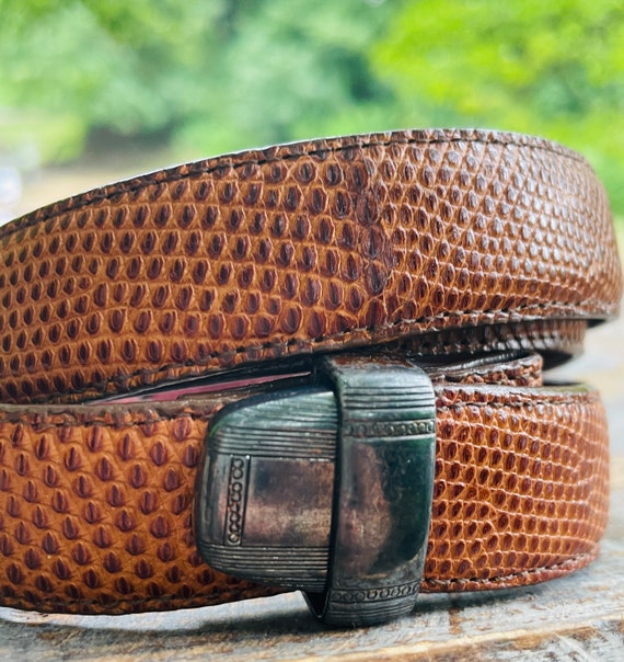 Vintage Onyx Alligator Belt - Etsy display picture 2
