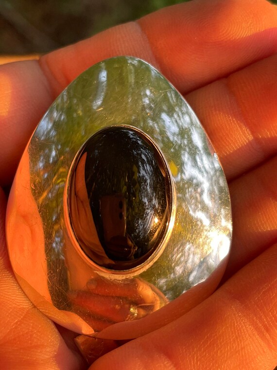 Sterling silver black onyx pendant - image 2