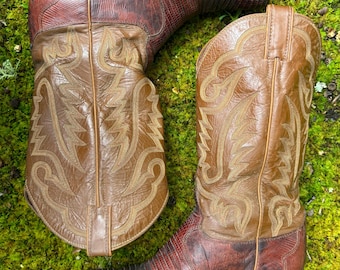 Vintage Justin lizard skin cowboy boots
