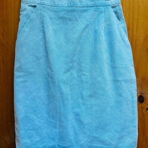 Vintage turquoise denim skirt