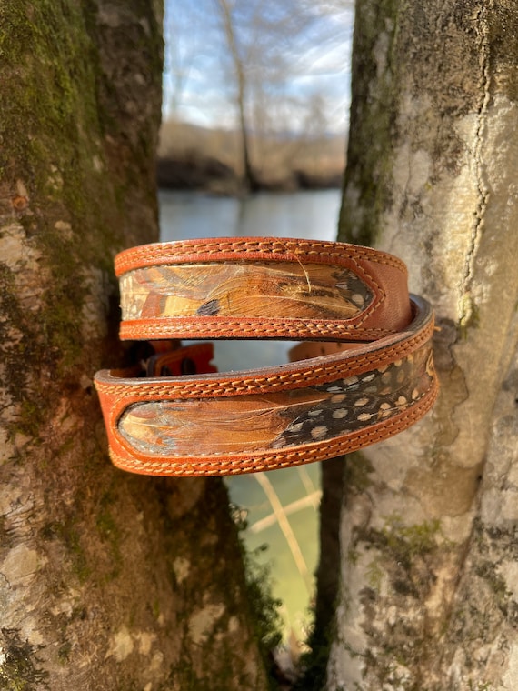 Vintage Leegin Feather & leather belt