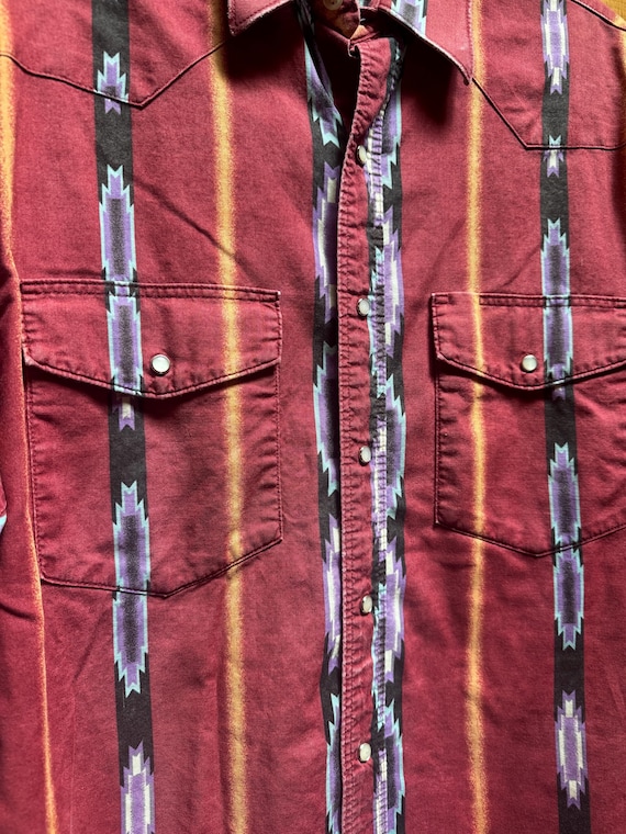 WRANGLER X Long Tails Vintage Années 80 90 Pearl Snap Western S ... - eBay