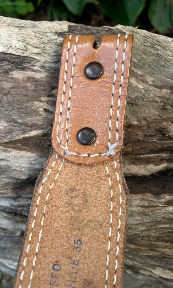 Vintage Tooled leather belt - image 9