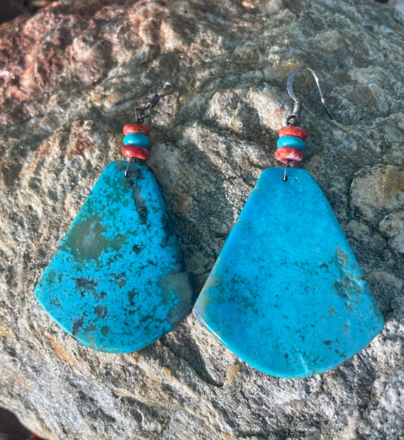 Vintage turquoise (composite) earrings