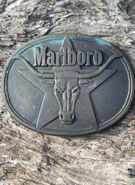Vintage Marlboro brass belt buckle
