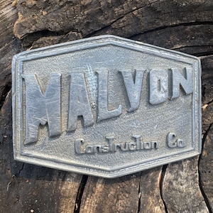 Vintage Malvon Construction Co. belt buckle