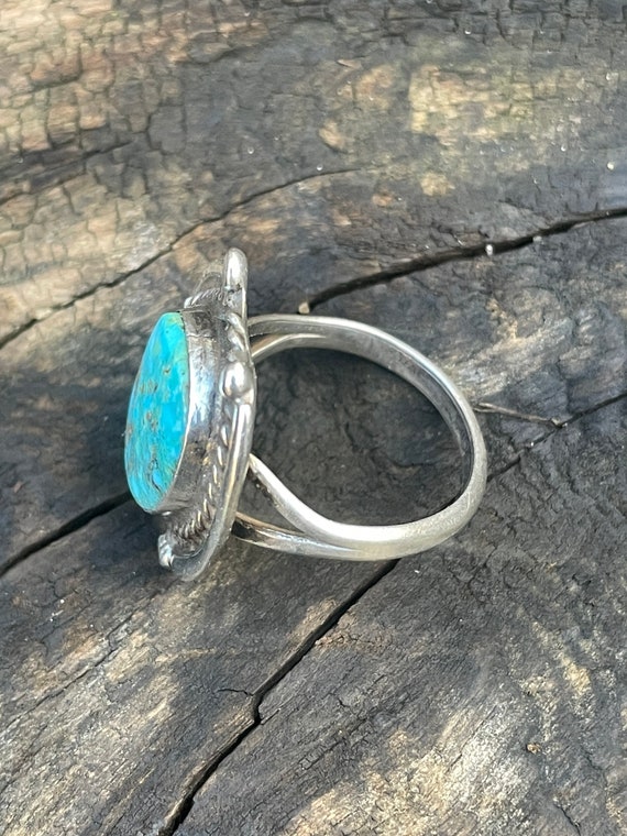 Vintage Southwestern Turquoise and Sterling silve… - image 6