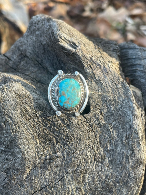 Vintage Southwestern Turquoise and Sterling silve… - image 7