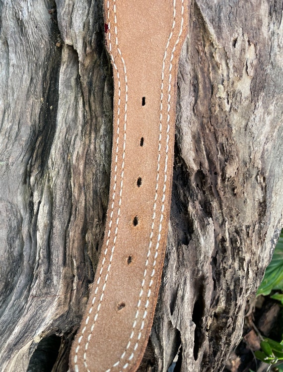 Vintage Tooled leather belt - image 7