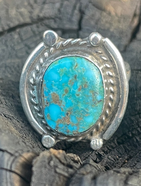 Vintage Southwestern Turquoise and Sterling silve… - image 5