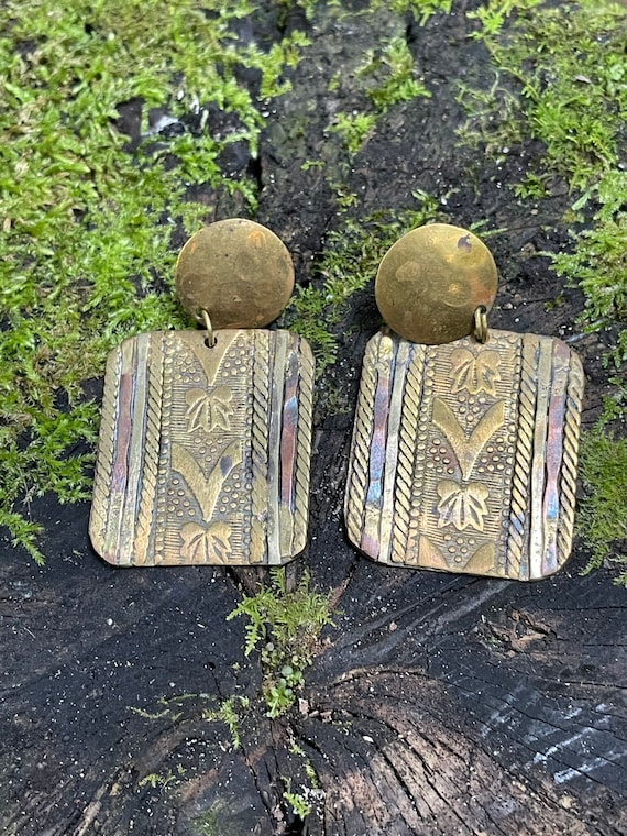 Vintage bronze earrings