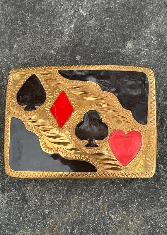 vintage custom belt buckle Gem