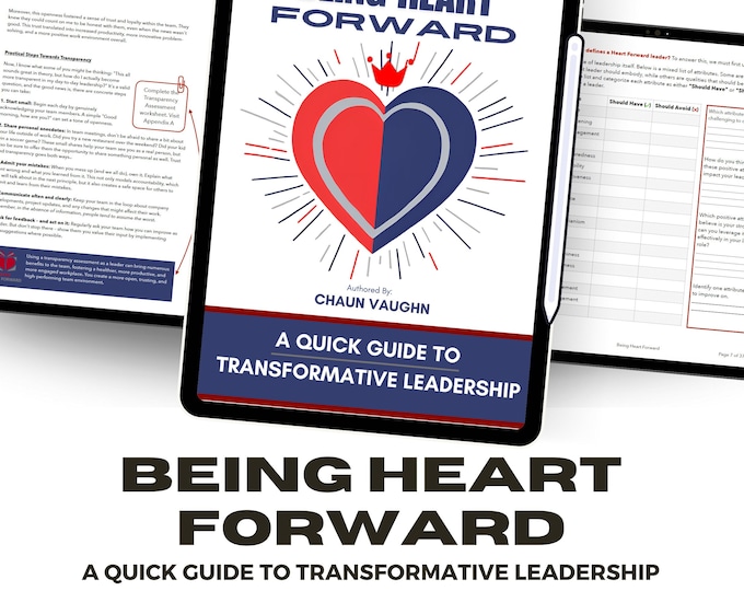 Featured listing image: Being Heart Forward: Transformative Leadership Guide & Workbook Digital Download