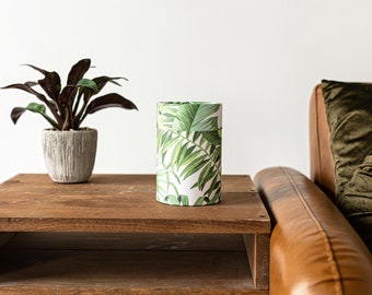 Biodegradable Scattering Urn: Banana Leaf Print Paper Tube