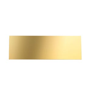 May include: A solid brass sheet, perfect for crafting projects. The sheet is a bright gold color and has a smooth, polished finish.