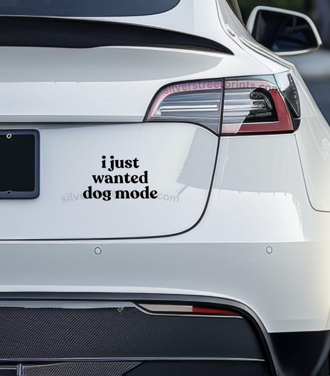 I Just Wanted Dog Mode Vinyl Window Decal, Electric Car Bumper Sticker ...