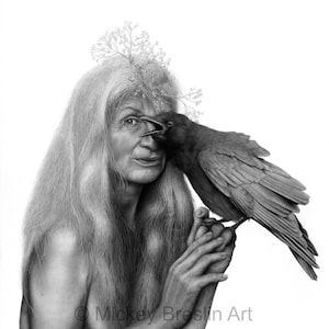 Morrigan - Mickey Breslin Pencil Drawing Print