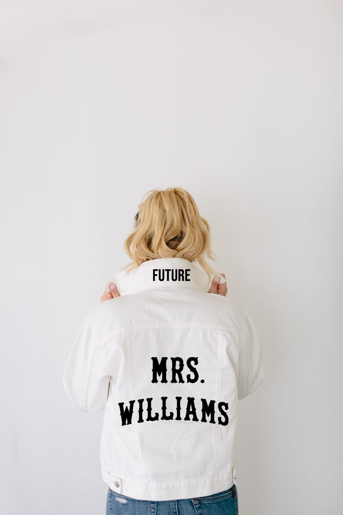 Custom White Mrs. Denim Jacket Bride Jean Jacket Mrs. Jean Etsy