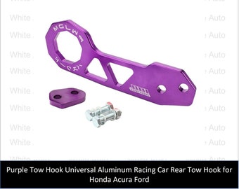Tow Hook Universal Red Aluminum Racing Car Rear Tow Hook Fit Honda Acura  Ford 