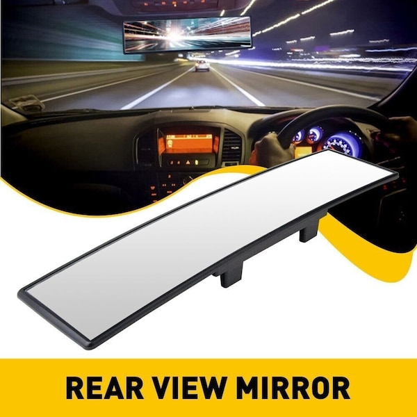 Rear View Mirror Convex 300mm Wide Interior Clip on Panoramic Universal Clip On Mirror