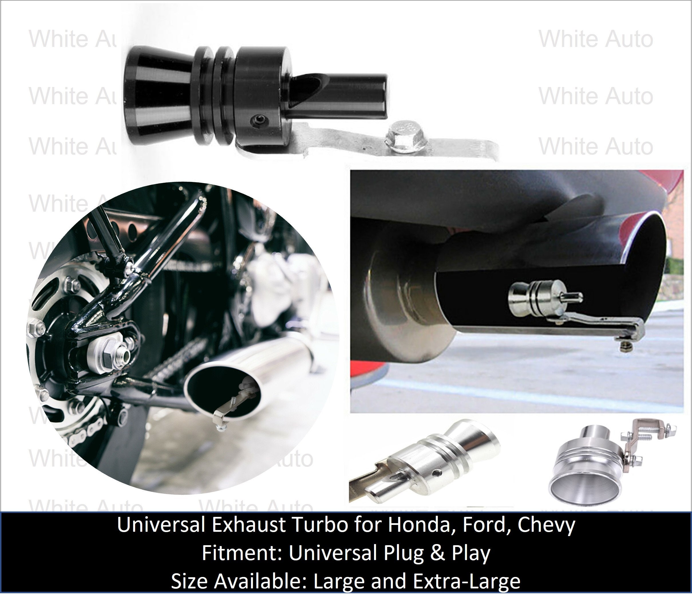 Auto Auspuff Rohr Turbo Sound Maker Schalldämpfer Rohr Roar Maker Universal  Fit L / XL -  Österreich