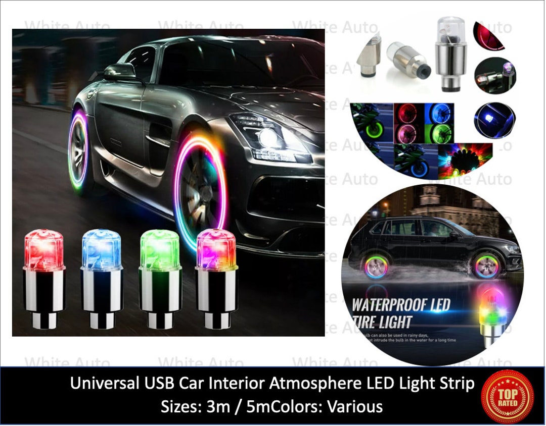 2x 4x Car Auto Wheel Tire Tyre Air Valve Stem LED Light Caps Etsy