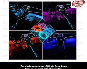 Car Interior Atmosphere Strip Light LED Decor Accessories 16.4FT USB Plug & Play